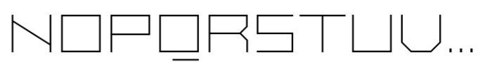 Exabyte 06 Thin Font UPPERCASE