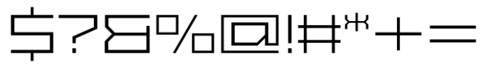 Exabyte 07 Light Font OTHER CHARS