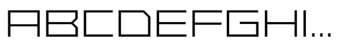 Exabyte 07 Light Font UPPERCASE