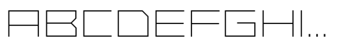 Exabyte 07 Thin Font UPPERCASE