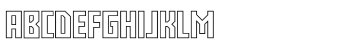 Exabyte Outline 01 Font UPPERCASE