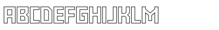 Exabyte Outline 02 Font UPPERCASE