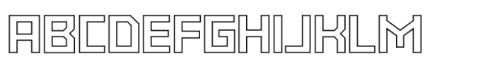 Exabyte Outline 03 Font UPPERCASE