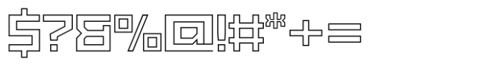 Exabyte Outline 04 Font OTHER CHARS