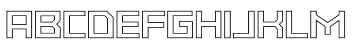 Exabyte Outline 04 Font UPPERCASE
