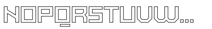 Exabyte Outline 04 Font UPPERCASE
