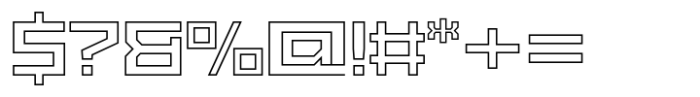 Exabyte Outline 05 Font OTHER CHARS