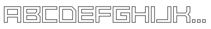 Exabyte Outline 05 Font UPPERCASE