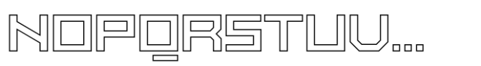 Exabyte Outline 05 Font UPPERCASE