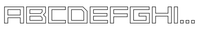 Exabyte Outline 06 Font UPPERCASE