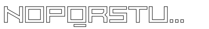 Exabyte Outline 06 Font UPPERCASE