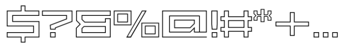 Exabyte Outline 07 Font OTHER CHARS