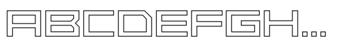 Exabyte Outline 07 Font UPPERCASE