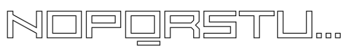 Exabyte Outline 07 Font UPPERCASE