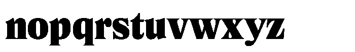 Exact Black Font LOWERCASE