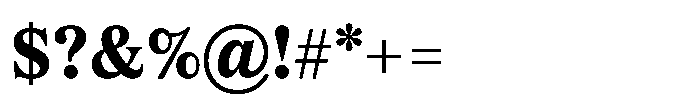 Exact Bold Font OTHER CHARS