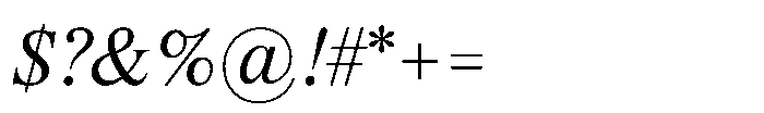 Exact Italic Font OTHER CHARS