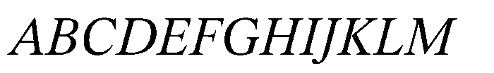 Exact Italic Font UPPERCASE