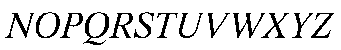 Exact Italic Font UPPERCASE