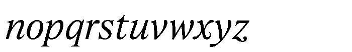 Exact Italic Font LOWERCASE
