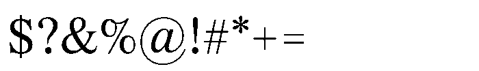 Exact Regular Font OTHER CHARS
