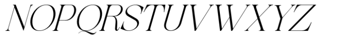 Exactly Thin Italic Font UPPERCASE