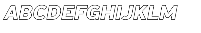 Exalted Black Outline Italic Font