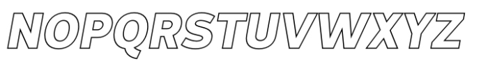Exalted Black Outline Italic Font UPPERCASE