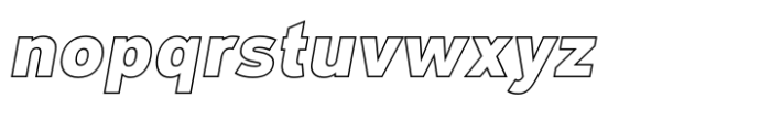 Exalted Black Outline Italic Font LOWERCASE