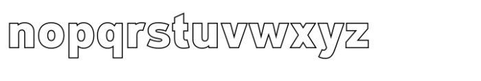 Exalted Black Outline Font LOWERCASE