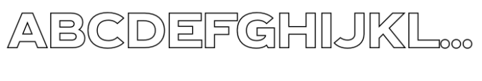 Exalted Extended Black Outline Font UPPERCASE