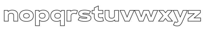 Exalted Extended Black Outline Font LOWERCASE