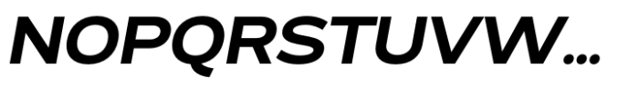Exalted Extended Bold Italic Font UPPERCASE