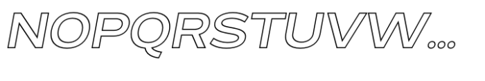 Exalted Extended Bold Outline Italic Font UPPERCASE