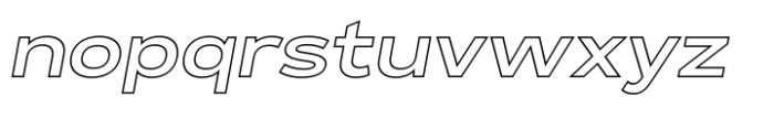 Exalted Extended Bold Outline Italic Font LOWERCASE