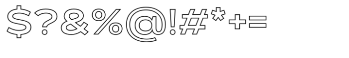 Exalted Extended Bold Outline Font OTHER CHARS