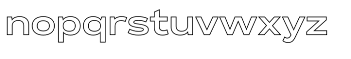 Exalted Extended Bold Outline Font LOWERCASE