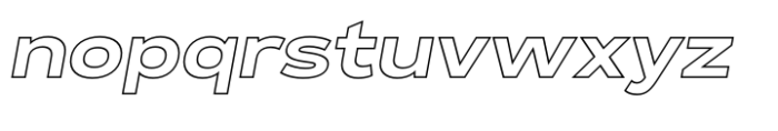 Exalted Extended ExtraBold Outline Italic Font LOWERCASE