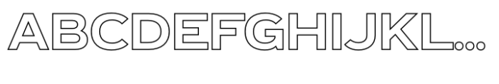 Exalted Extended ExtraBold Outline Font UPPERCASE