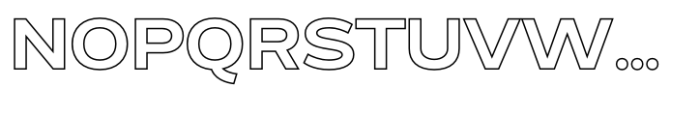 Exalted Extended ExtraBold Outline Font UPPERCASE