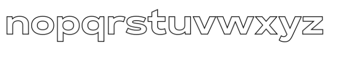 Exalted Extended ExtraBold Outline Font LOWERCASE