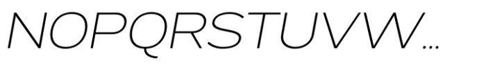 Exalted Extended ExtraLight Italic Font UPPERCASE