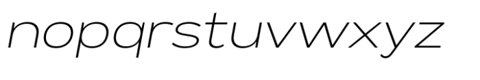 Exalted Extended ExtraLight Italic Font LOWERCASE