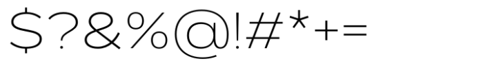 Exalted Extended ExtraLight Font OTHER CHARS