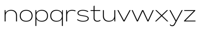 Exalted Extended ExtraLight Font LOWERCASE