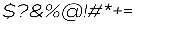 Exalted Extended Light Italic Font OTHER CHARS