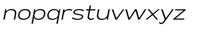 Exalted Extended Light Italic Font LOWERCASE