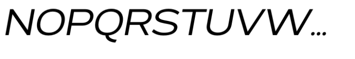 Exalted Extended Regular Italic Font UPPERCASE
