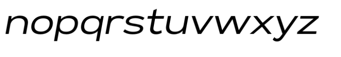 Exalted Extended Regular Italic Font LOWERCASE