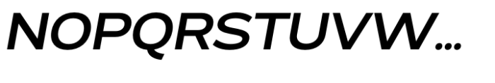 Exalted Extended SemiBold Italic Font UPPERCASE